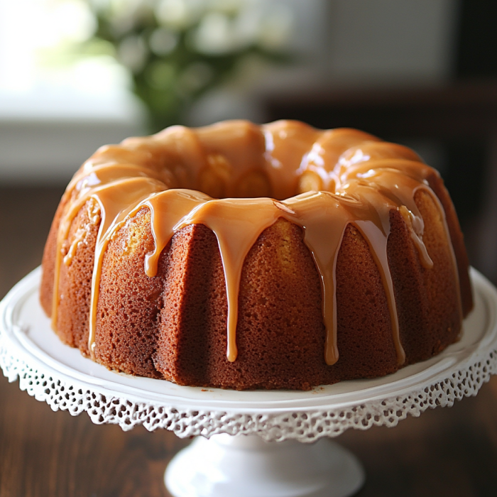 Caramel Cream Cheese Pound Cake