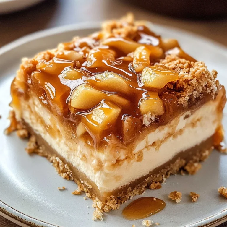 Caramel Apple Cheesecake Bars