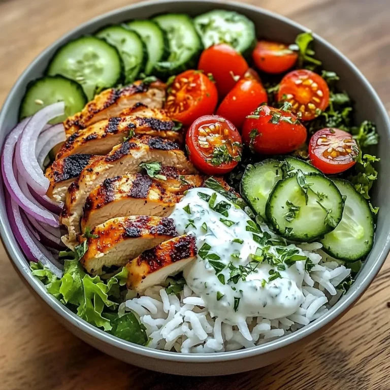 Grilled Chicken & Rice Veggie Bowl with Herb Yogurt