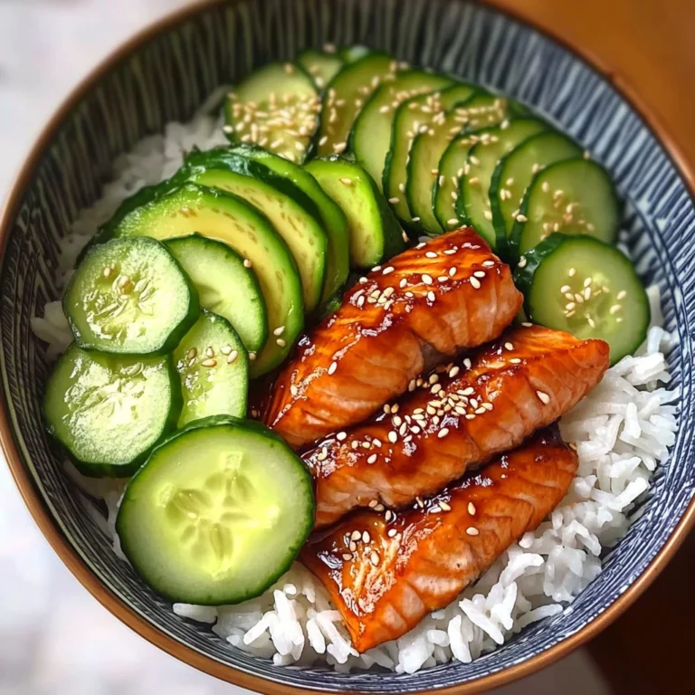 Teriyaki Salmon Bowl with Avocado & Cucumber